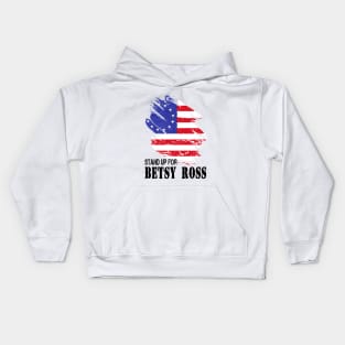 Betsy Ross Victory 1776 American Flag Kids Hoodie